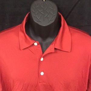 Maroon Nike Dri-Fit moisture wicking polo